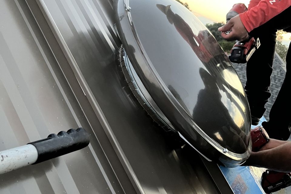 Instillation of a metal roof by Teal roofing in New Orleans, La.