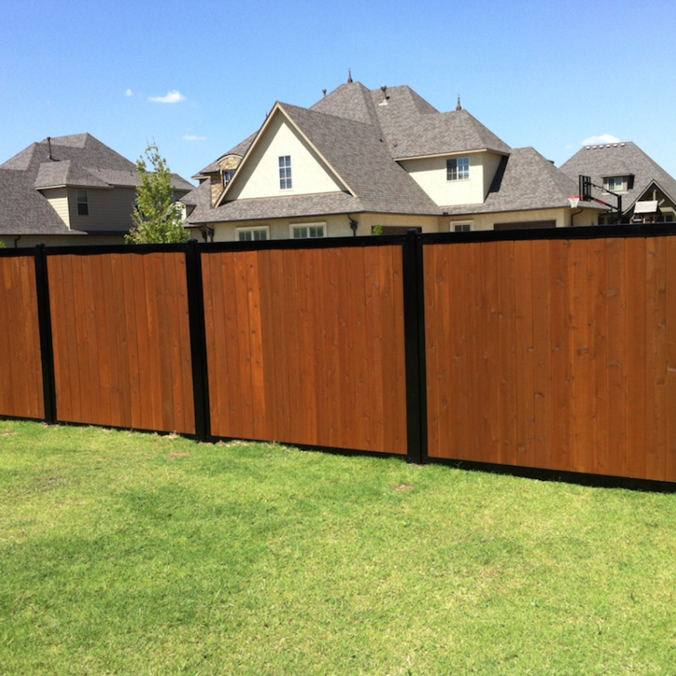 Midland vinyl fence   deck company   tulsa and coweta  oklahoma   vinyl metal wood fence sales and installation   privacy   steel reinforced wood privacy fence  tall20170609 24965 66xxi