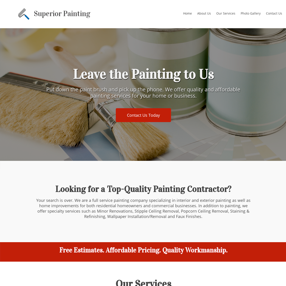 Painter website design theme