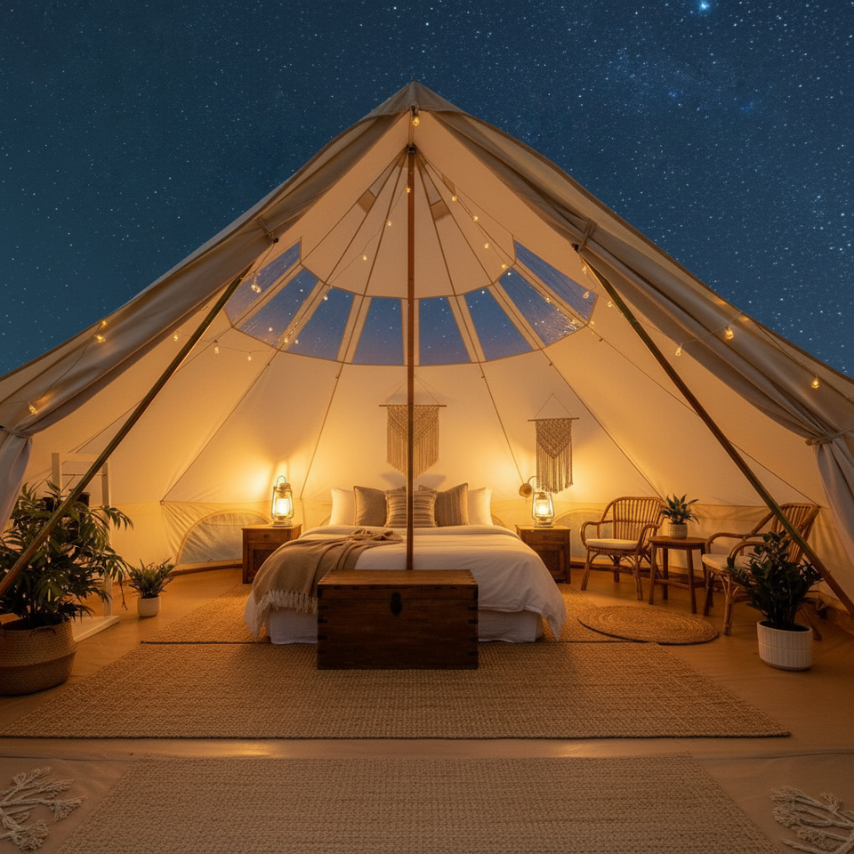 Stargazer interior night view