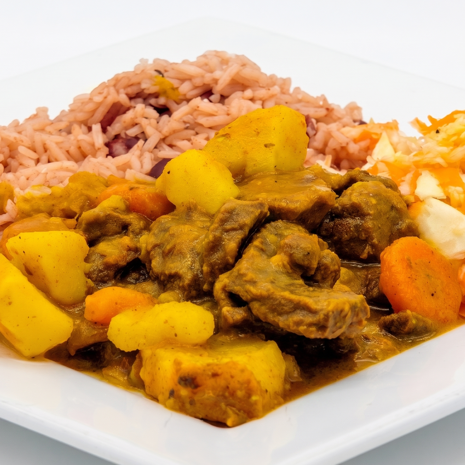 Jamaican style cuisine curry goat (1)