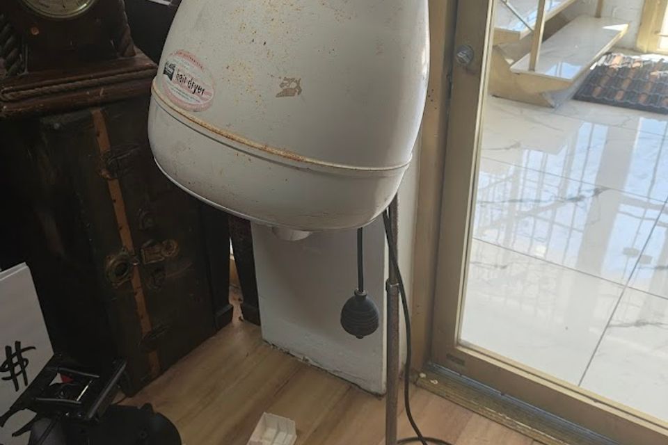 Upright hair dryer before