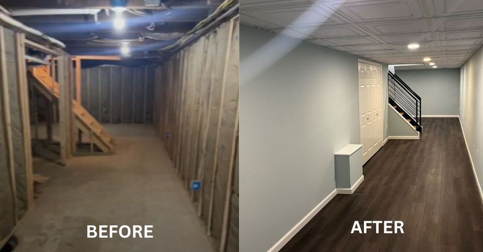 Before after lancaster pa basement renovation s king home improvement 