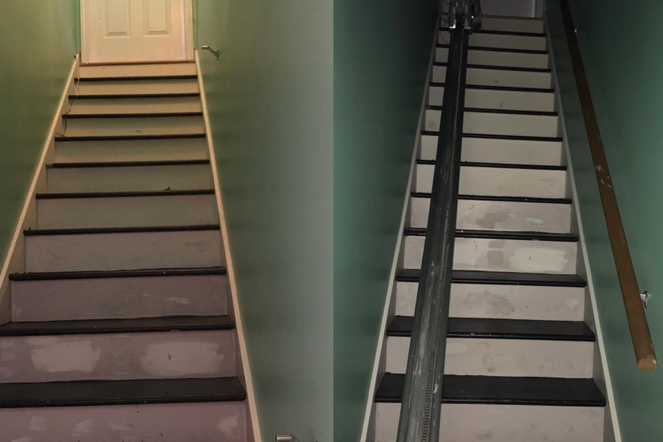 Stair lift banister