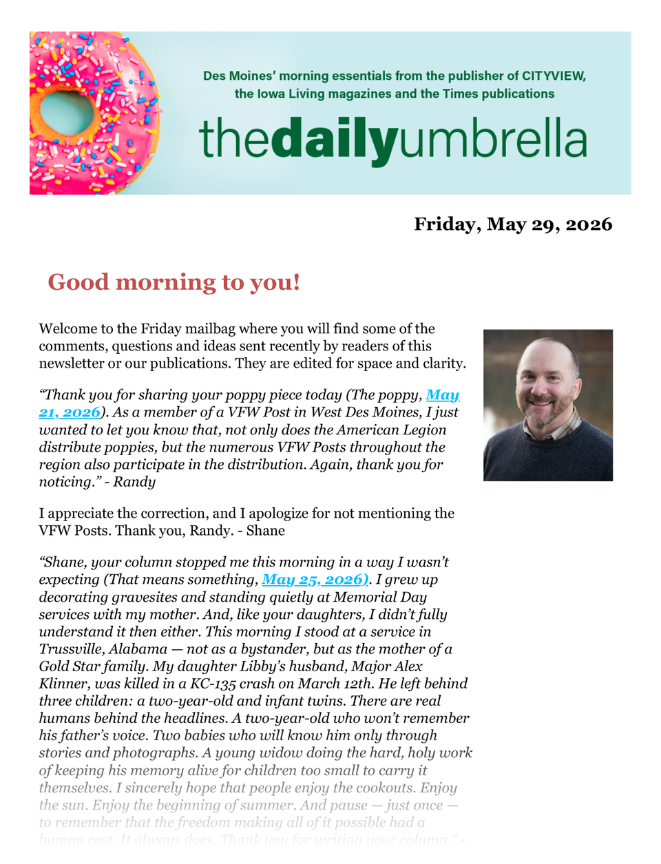 Du may 29  push to regulate e bikes  allergy alert  baker’s favorite tv show  1