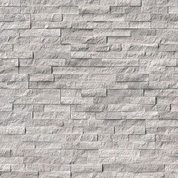 Gray oak stacked stone panels