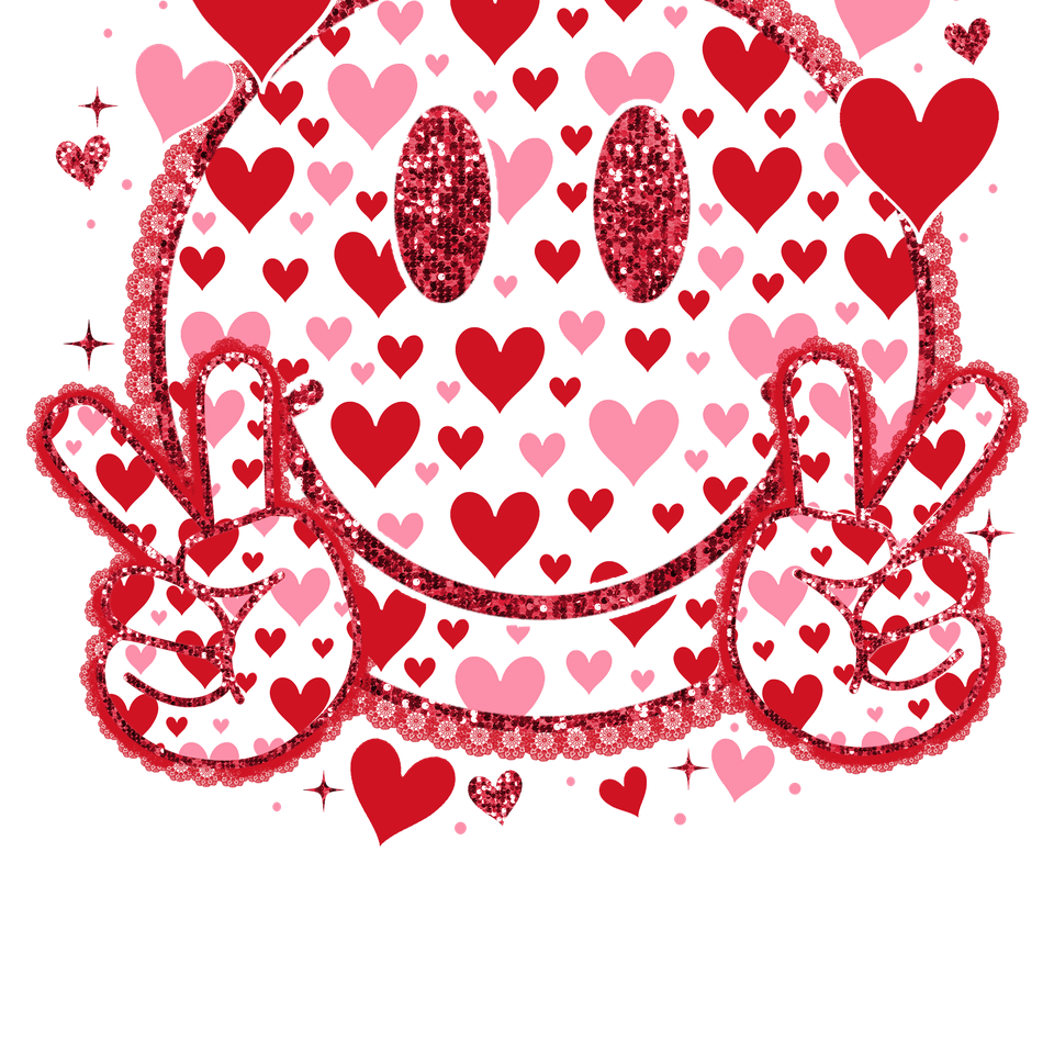 Val   0150 red smiley face valentines day