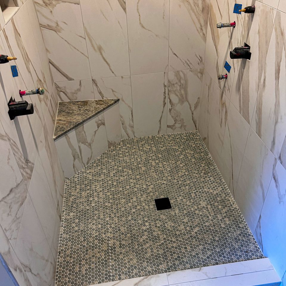 Bathroom shower remodel granite bay