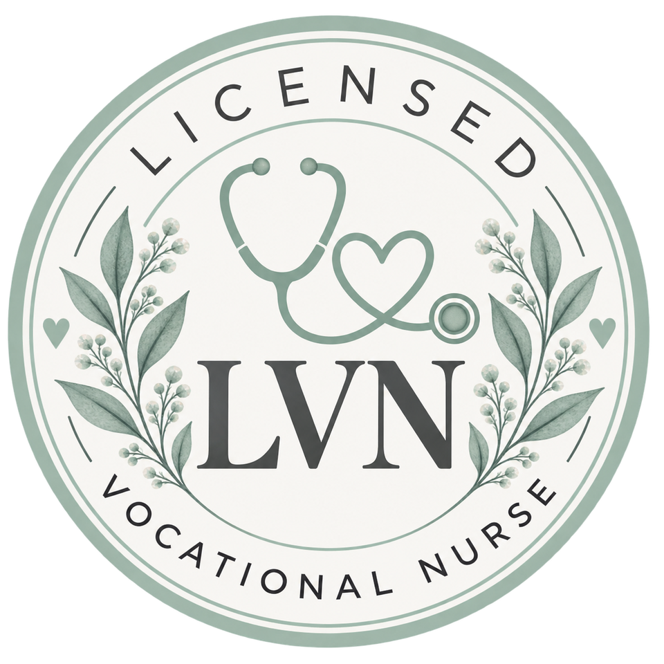 Licensed lvn botanical badge