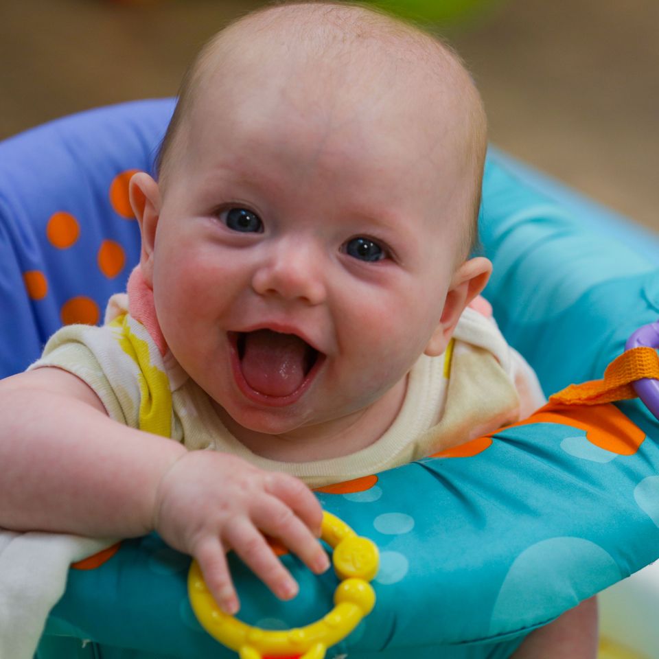 Baby smiling