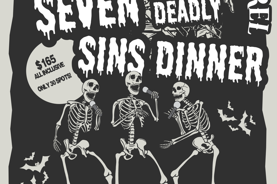 Black and white dark and trendy vintage halloween event poster