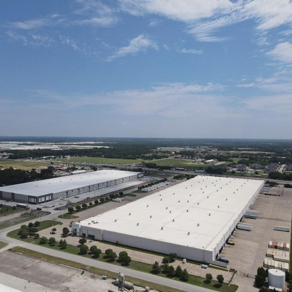 Drone photo of commercial building