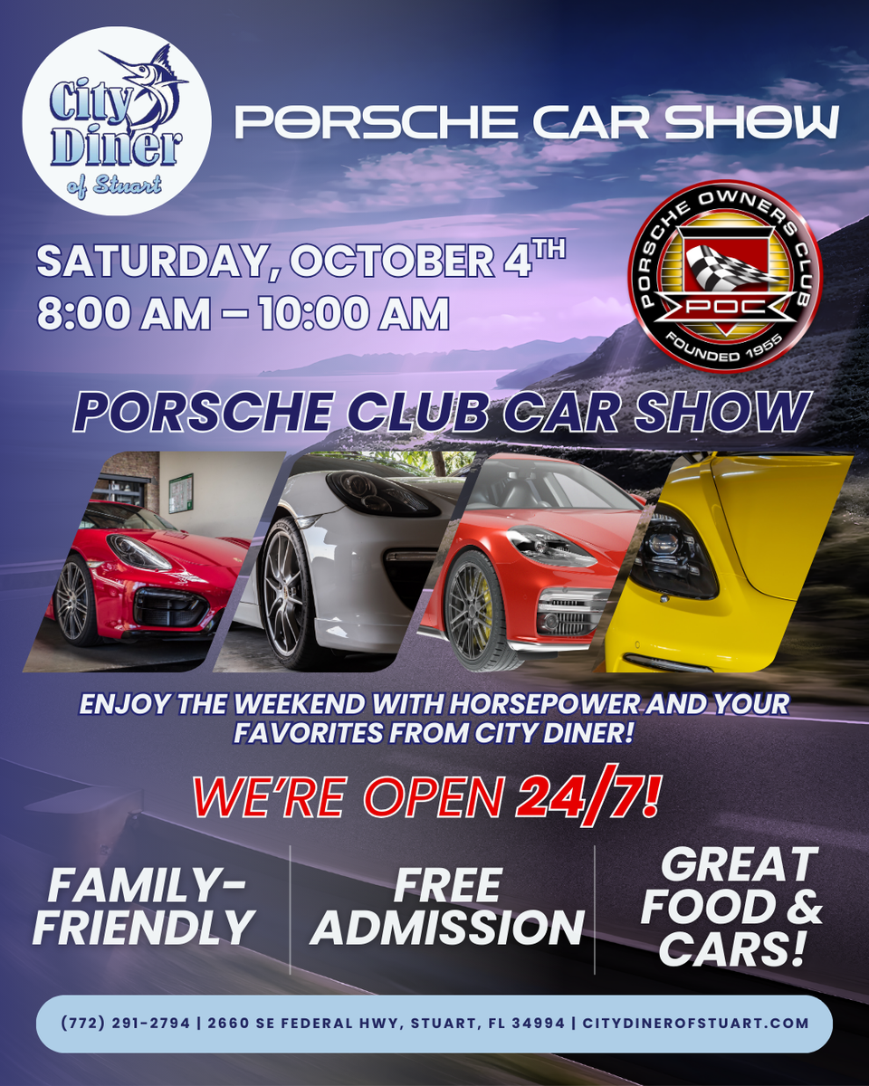 Porsche car show saturday  october 4  2025