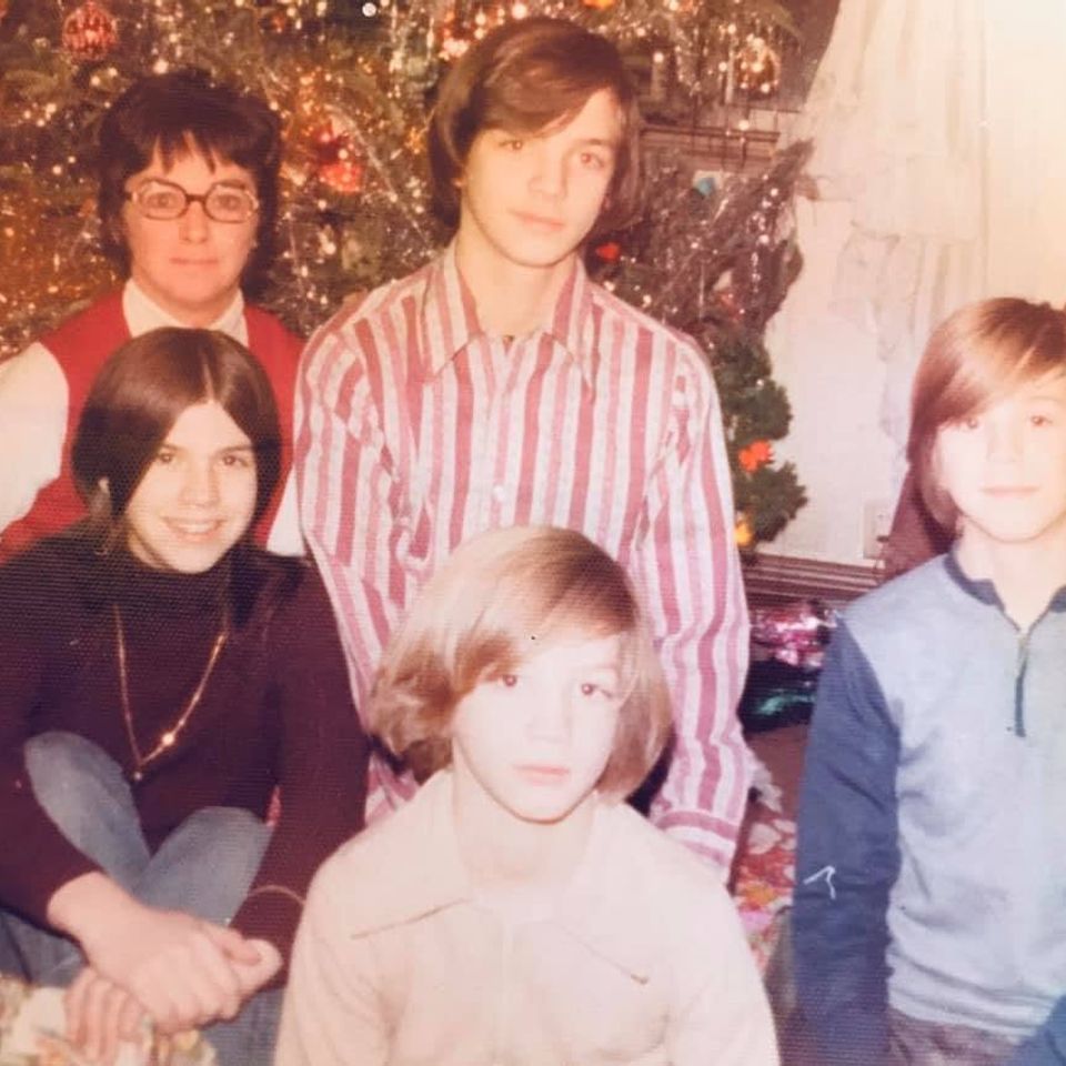 Peter albushies as a kid with whole family