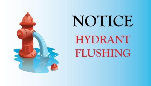 Notice hydrant flushing