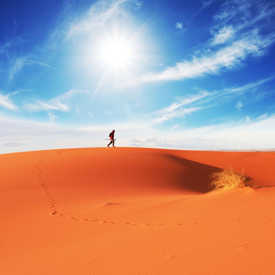 Bigstock hike in desert 4518372