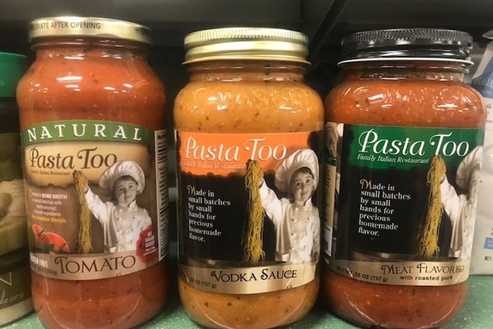 Pasta too sauce
