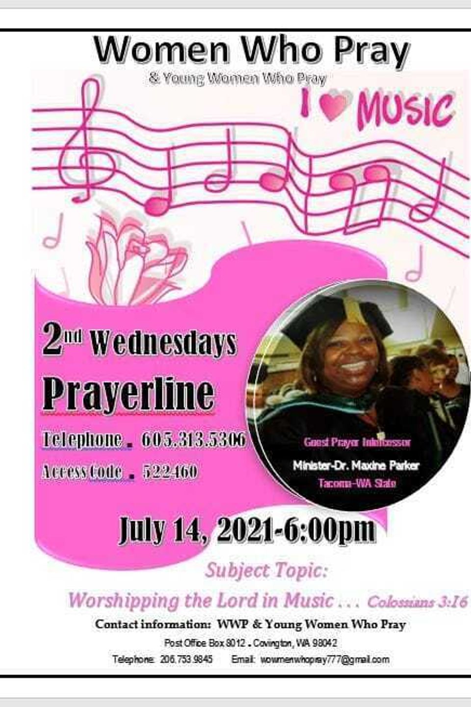 Wwp july prayer line flyer