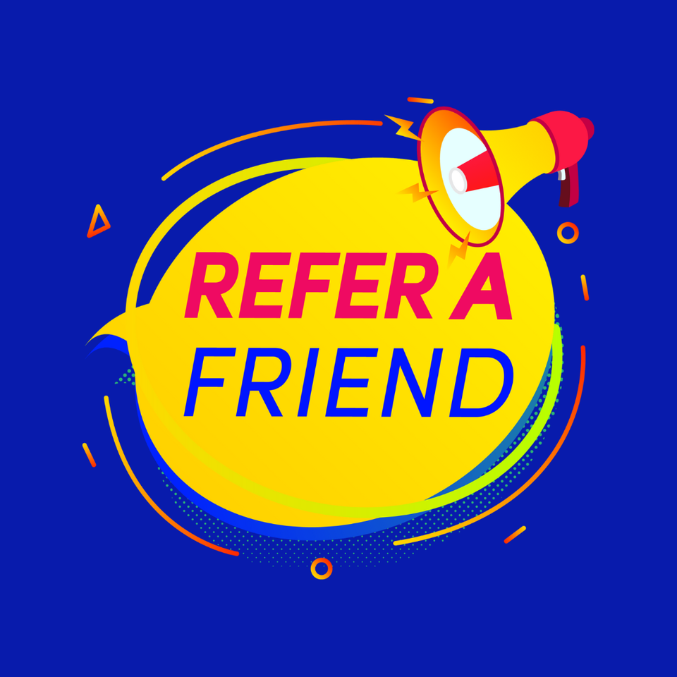 Refer a Friend graphic for Ohio Test Strip Exchange.