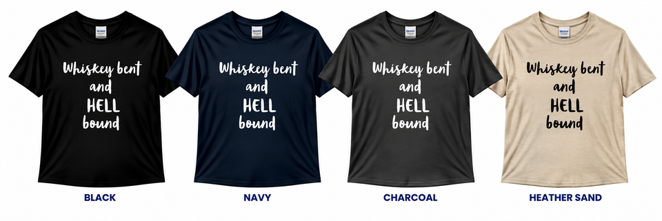 Whiskey bent t shirt color collection