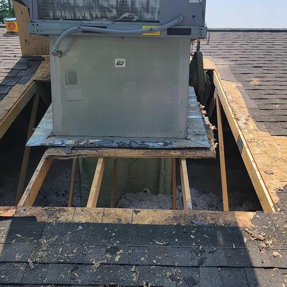 Seymour roof repair plywood removed 3