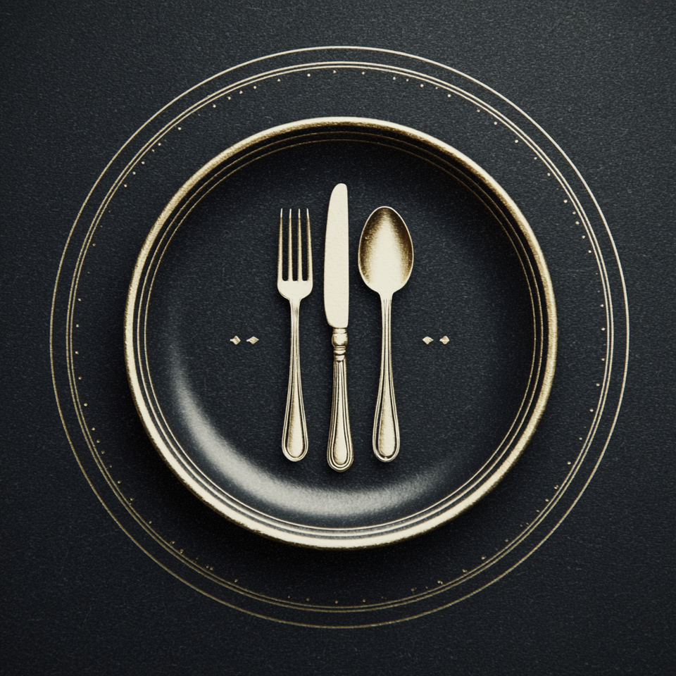 A single dinner setting- KPCopy's hospitality services 
