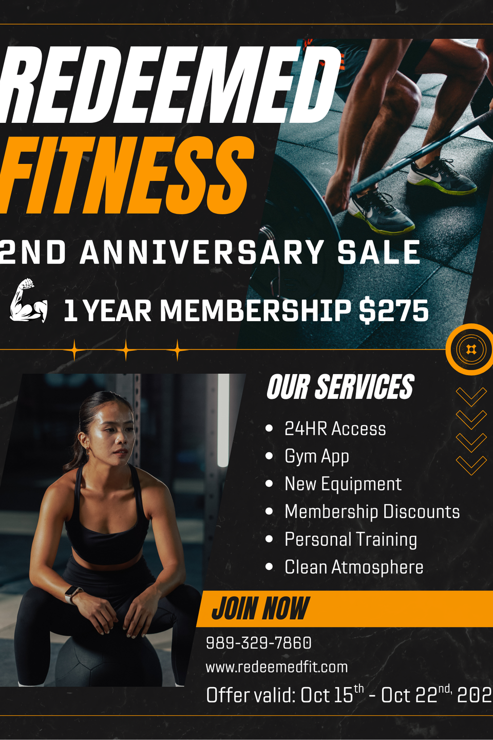 Black and white fitness gym flyer (1)
